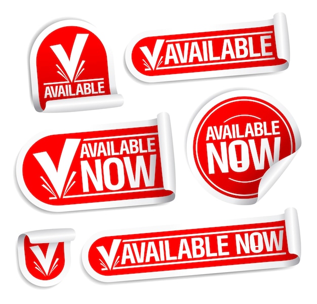 Available now stickers