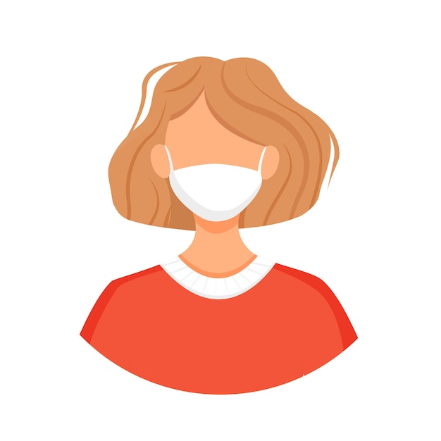 Avatar of a blonde woman and wearing a mask