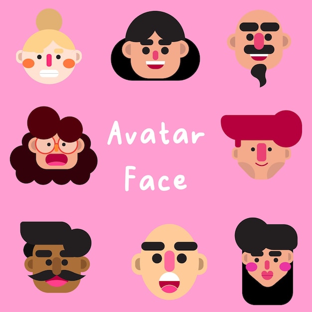 Avatar Face Vector Illustration