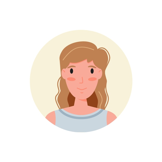 Avatar woman. Flat design people characters. Vector illustration eps 10