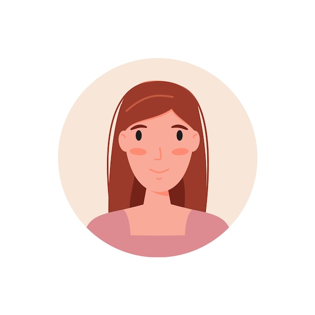 Avatar woman. Flat design people characters. Vector illustration eps 10