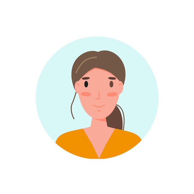 Avatar woman. Flat design people characters. Vector illustration eps 10