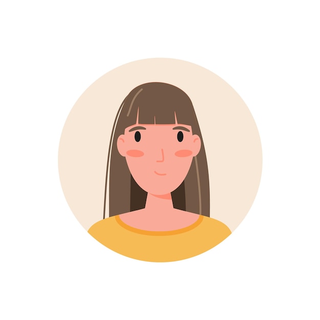 Avatar woman. Flat design people characters. Vector illustration eps 10