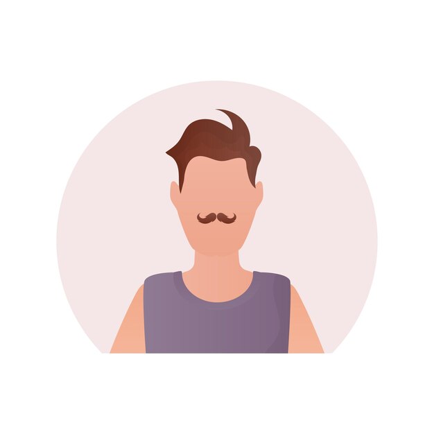 Avatar of a young man Isolated Cartoon style