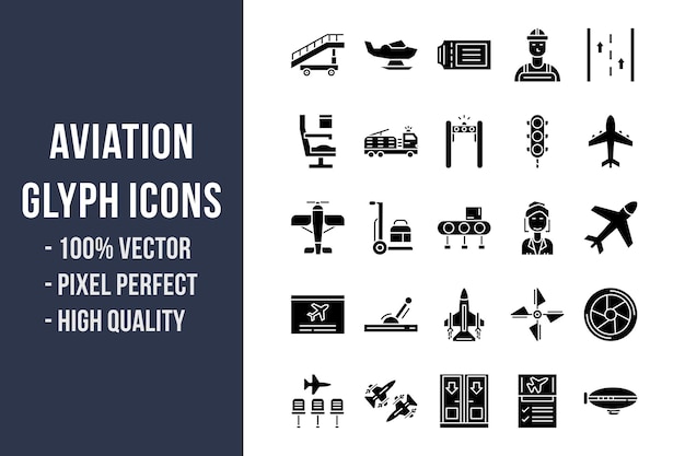 Aviation Glyph Icons