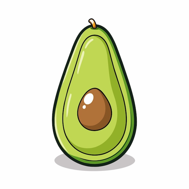 Avocado cartoon vector Illustration flat style artwork concept