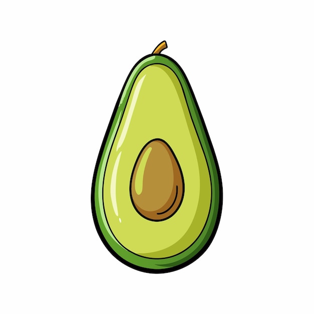 Avocado cartoon vector Illustration flat style artwork concept