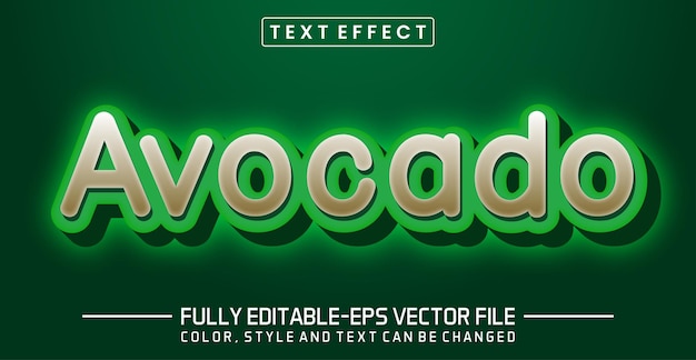 Avocado font Text effect editable