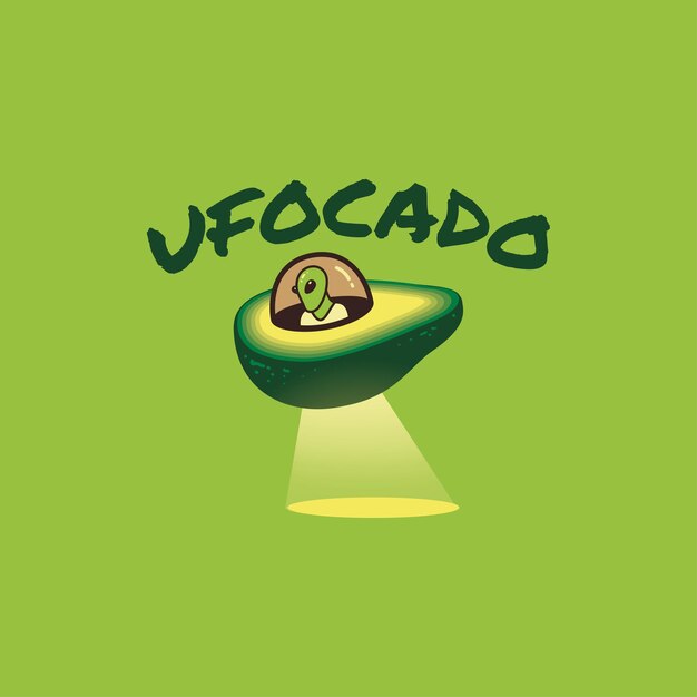 Avocado fruit as ufo.