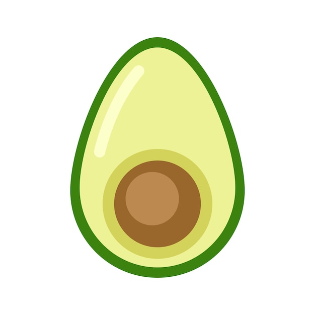 Avocado fruit logo template. Avocado half vector design. Health food logotype