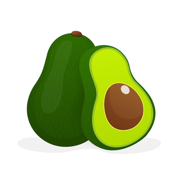 Avocado great design for any purposes Vector hand drawn illustration Funny cartoon character