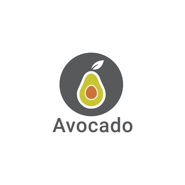 avocado logo design vector templet