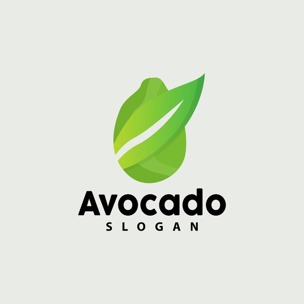 Avocado Logo Fresh Fruit Vector Symbol Icon Design