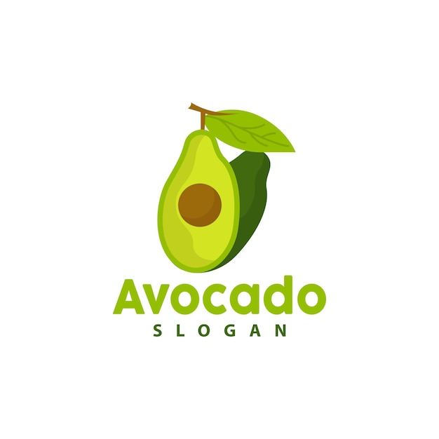 Avocado Logo Fresh Fruit Vector Symbol Icon Design