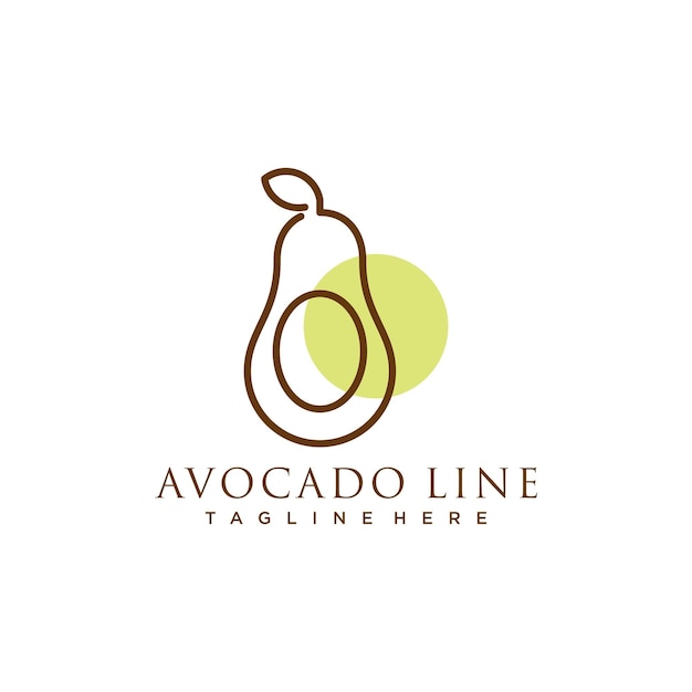 Avocado logo icon design template