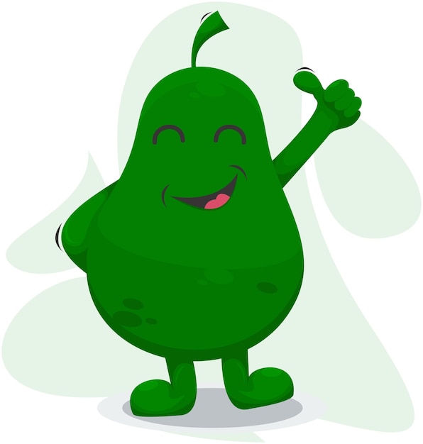 avocado mascot character cartoo design