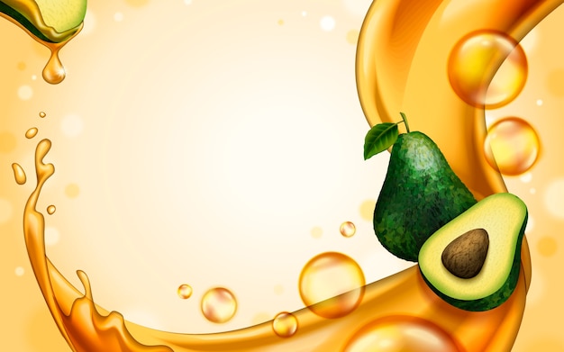 avocado oil theme background for  uses