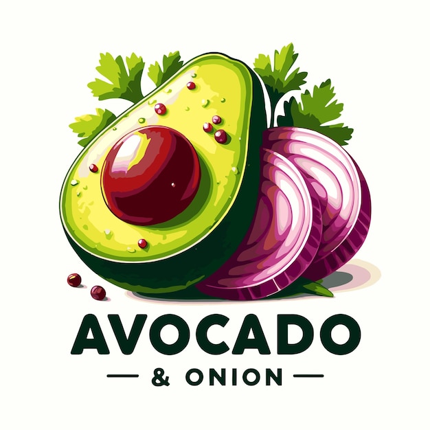 an avocado and onion logo for avocado