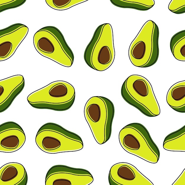 Avocado pattern design. Tropical fruits pattern. Fruits pattern design