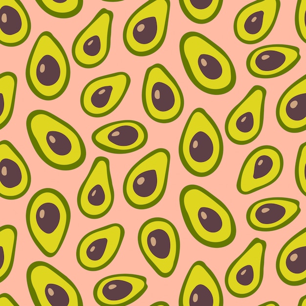 Avocado seamless pattern design