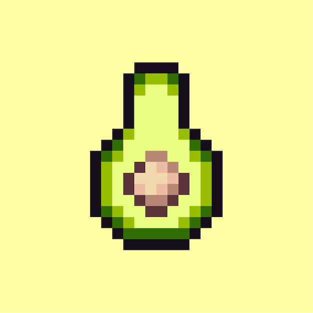 avocado vector pixel art