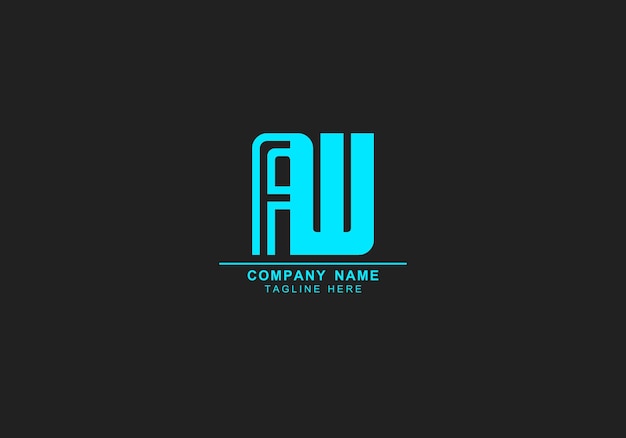 AW or FW minimal and line art logo