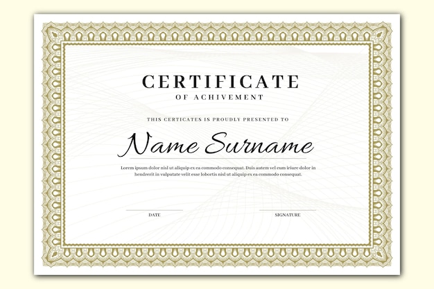 Award certificate border design