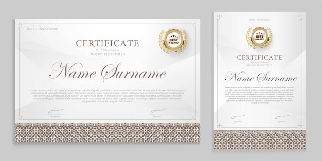 Award certificate design suitable for awards graduation certificates and others