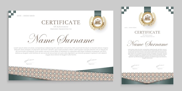 Award certificate design suitable for awards graduation certificates and others