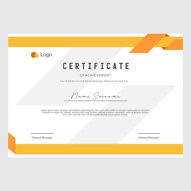 award certificate template for business and brand