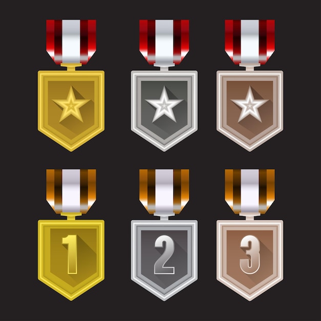 Award medal vector of some variation