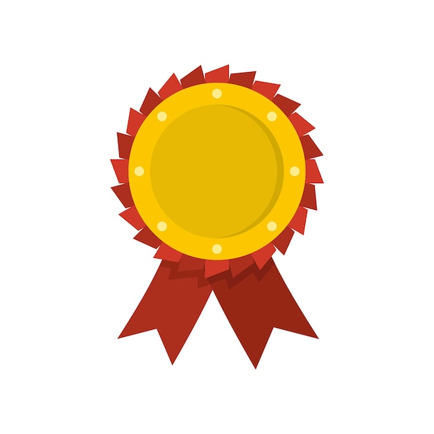 Award ribbon icon Flat illustration of award ribbon vector icon isolated on white background