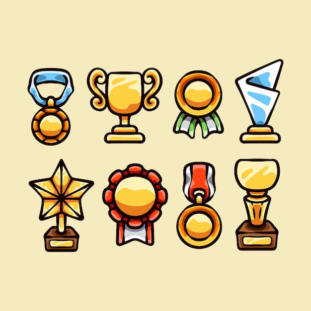 Award And Trophy Doodle Collection