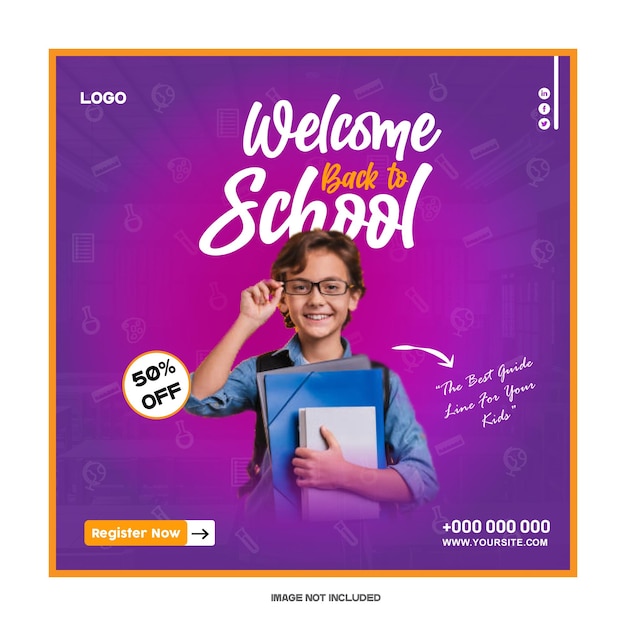 Awesome Back To School Social Post Template