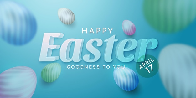 Awesome banner happy easter celebration background