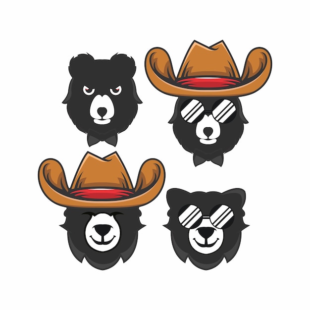 awesome bear logo concept