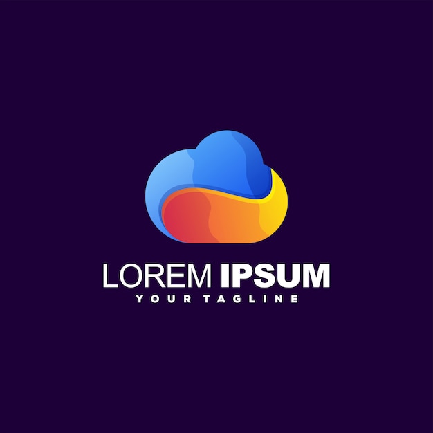 Awesome cloud gradient logo 