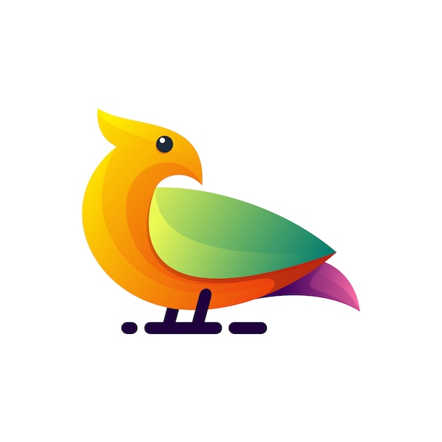 Awesome colorful bird illustration