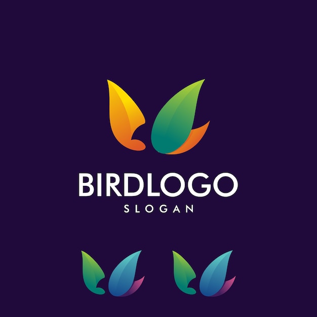 Awesome colorful bird logo