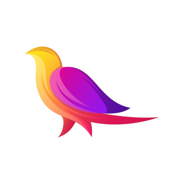 Awesome colorful bird logo