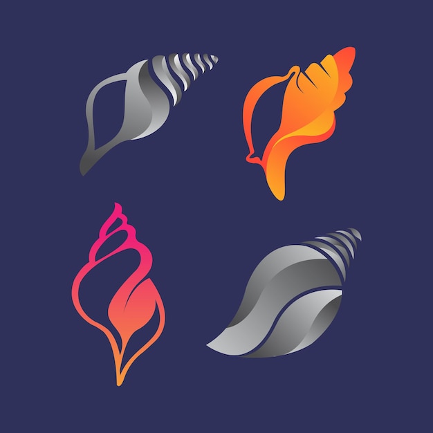 awesome colorfull conch logo ideas