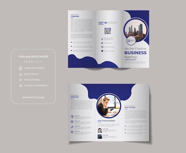 Awesome Corporate and Business Trifold Brochure Design Template