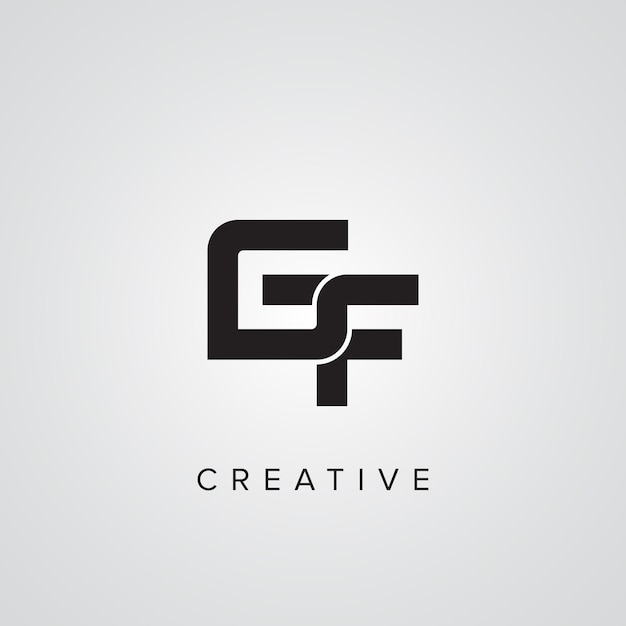 Awesome creative trendy letter GF FG initial based abstract icon logo