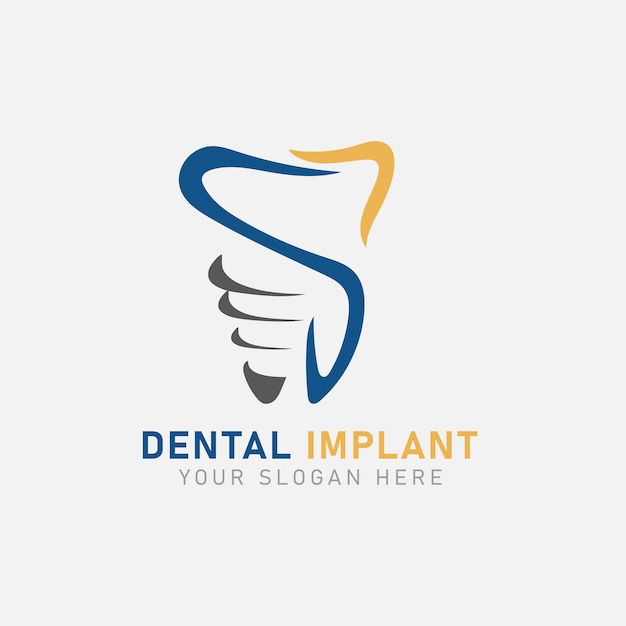 Vector awesome dental clinic logo template concept of the dentist logo