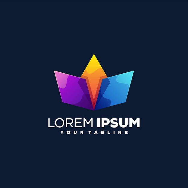 Awesome diamond gradient color logo design