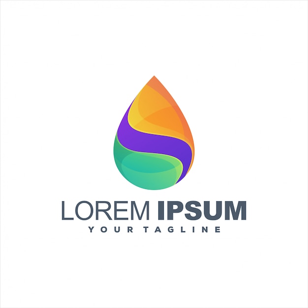 Awesome drop gradient logo design