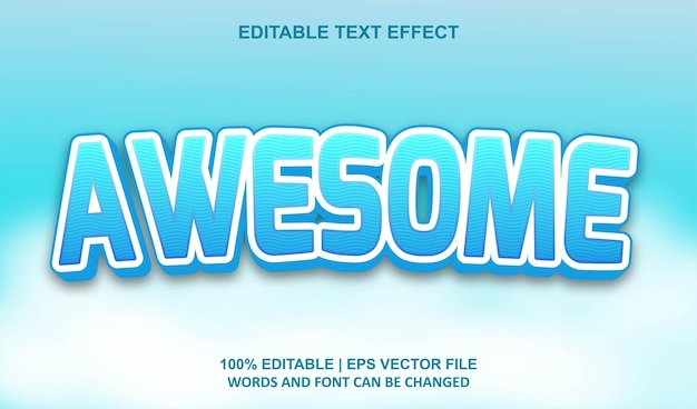 Awesome Editable Text Effect Style Vector