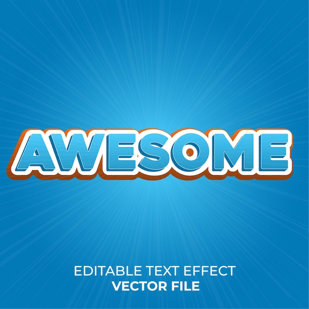 Awesome editable text effect template Premium Vector