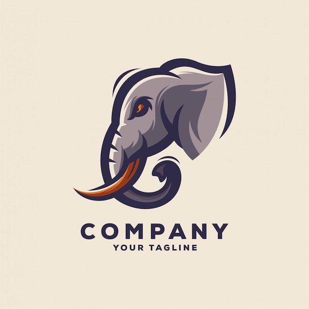 Awesome elephant head logo design