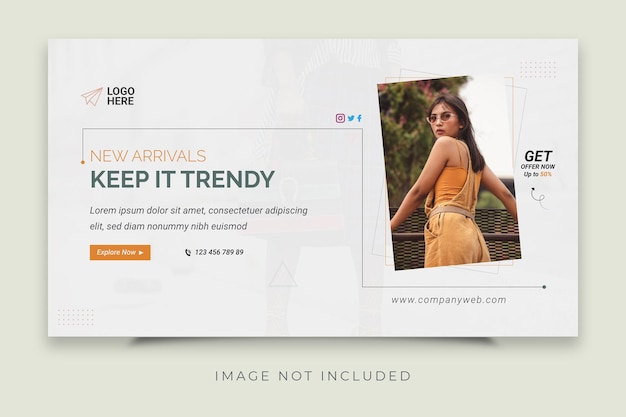 Awesome Fashion Web Banner Template for Store